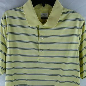 Greg Norman Men's Large Striped Multicolor Polo Play Dry